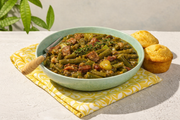 NOUVEAU! Mijoté de haricots verts (Southern style) et pain au maïs