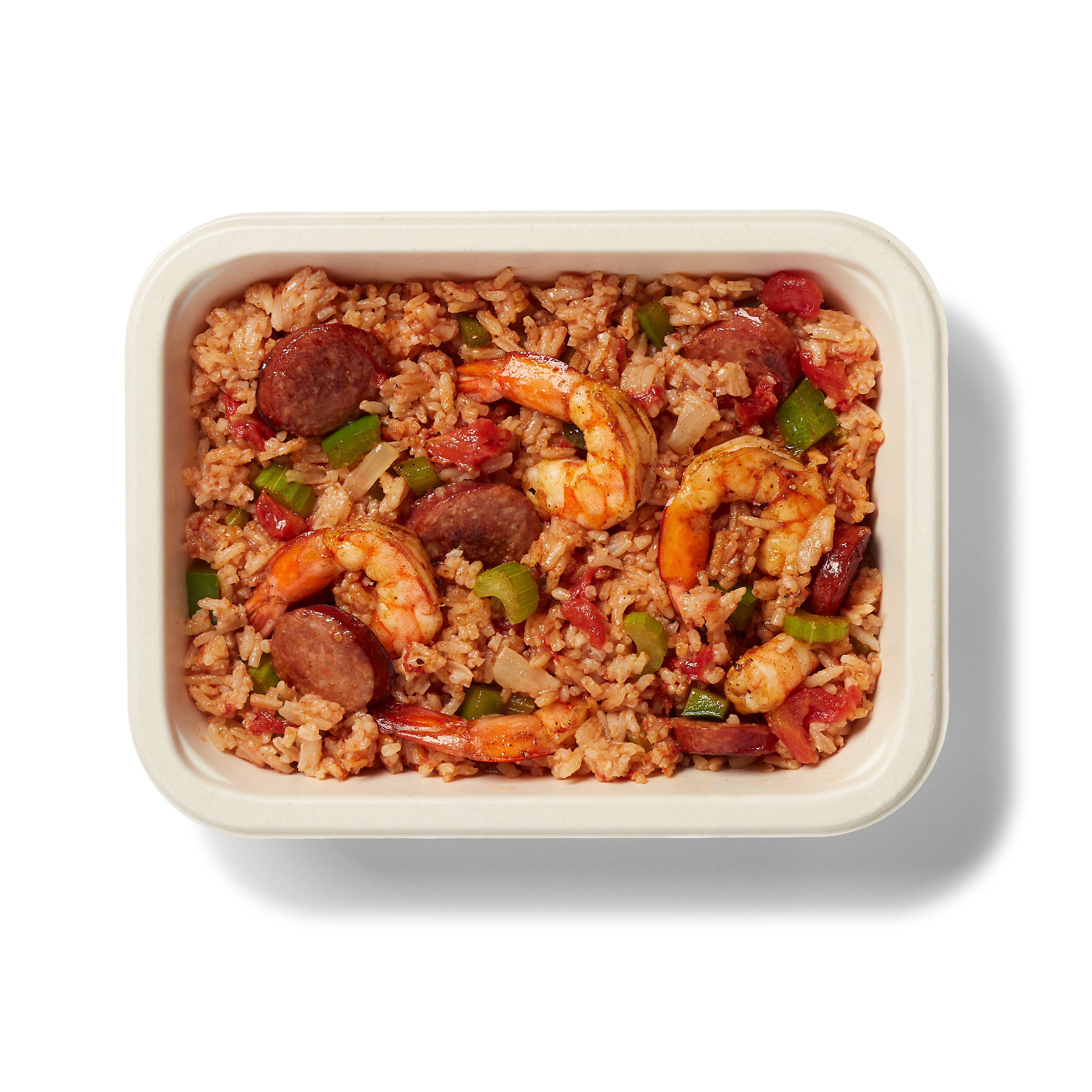 Barquette de jambalaya prêt-à-manger