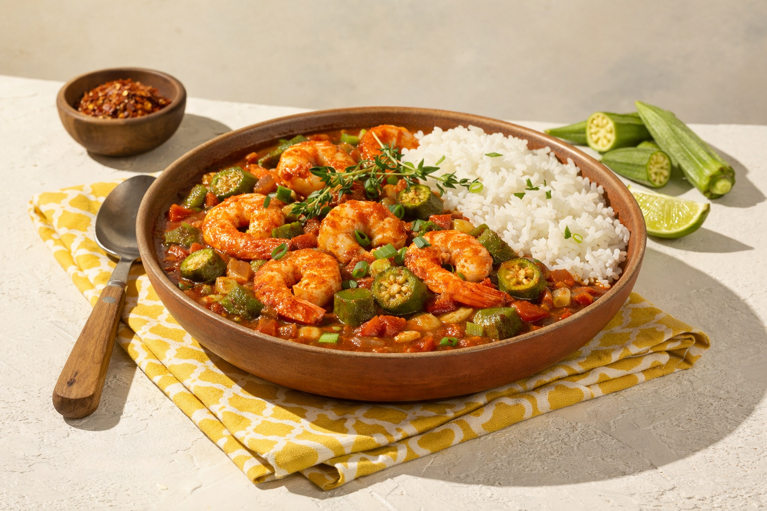 NOUVEAU! Mijoté de crevettes et okras